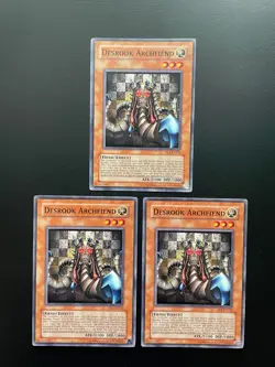 Yugioh Desrook Archfiend DR1-EN232 Common Unlimited Edition LP/MP X3 - Image 1