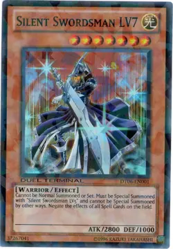 Silent Swordsman LV7 - DT06-EN001 - Super Rare - Duel Terminal Near Mint Yugioh - Image 1