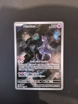 Pokemon Mewtwo TCG Illustration Rare SVP052 151 Black Star Promo - Image 1
