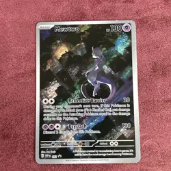 Pokemon Mewtwo TCG Illustration Rare SVP052 151 Black Star Promo - Image 1