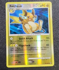 Pokemon Platinum Supreme Victors: Raichu 77/147 Reverse Holo MP - Image 1