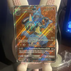 Pokemon Lucario GX Full Art Card 122/131 Forbidden Lights - Image 1