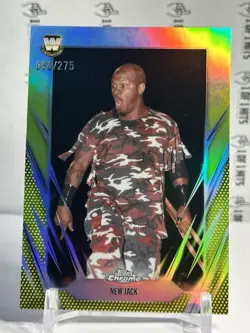 2026 WWE Topps Chrome New Jack Yellow Refractor #'d /275 - Image 1