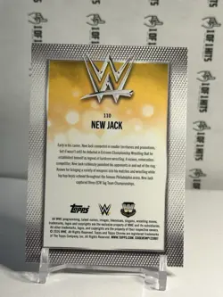 2026 WWE Topps Chrome New Jack Yellow Refractor #'d /275 - Image 2