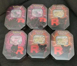 Pokemon TCG: Team Rocket's Destined Rivals Tin x 6 - New & Sealed - Image 1