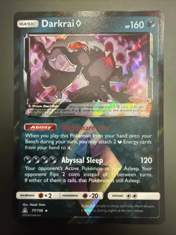 Pokemon Darkrai Prism Star Ultra Prism Card 77/156 2018 Holo - Image 1