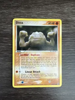 Pokemon TCG Ditto Geodude, Common Card 62/113, Delta Species, NM Condition - Image 1