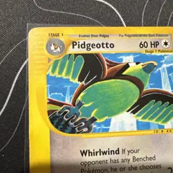 Pidgeotto 88/165 Uncommon Expedition Pokemon Card - Image 2
