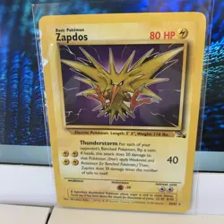 Zapdos 30/62 1999 Fossil Set Pokemon Card Vintage Non Holo Rare NM - Image 1