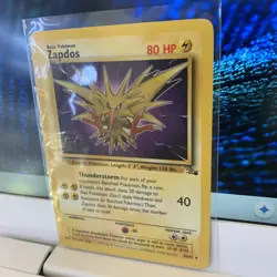 Zapdos 30/62 1999 Fossil Set Pokemon Card Vintage Non Holo Rare NM - Image 2