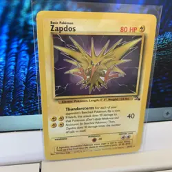 Zapdos 30/62 1999 Fossil Set Pokemon Card Vintage Non Holo Rare NM - Image 3