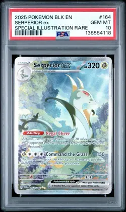 2025 POKEMON BLK EN-BLACK BOLT SPECIAL ILLUSTRATION RARE SERPERIOR EX PSA 10 - Image 1