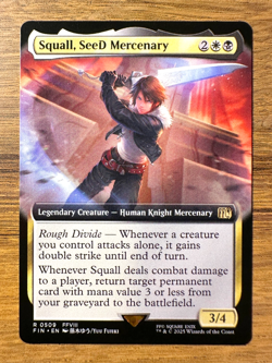 Magic MTG Final Fantasy Squall, SeeD Mercenary #509 FIN *NON-FOIL* Extended Art - Image 1
