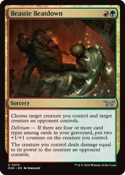 MTG Beastie Beatdown Duskmourn Uncommon Sorcery NM - Image 2
