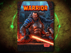 Warrior 1/1 Full Art Token [by Darkside Tokens] Magic the Gathering MTG! - Image 1