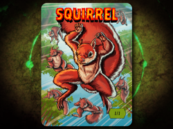 Squirrel 1/1 Full Art Token [by Darkside Tokens] Magic the Gathering MTG! - Image 1