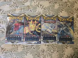 Pokemon Sword & Shield Silver Tempest Booster Pack Lot X4 Art set Sealed - Image 1
