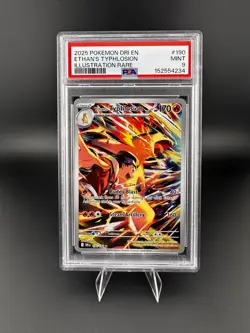 2025 POKEMON DRI EN-DESTINED RIVALS ILLUSTRATION RARE ETHAN'S TYPHLOSION PSA 9 - Image 1