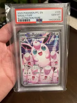 2025 Pokemon Phantasmal Flames Wigglytuff Illustration Rare #105/094 PSA 10 - Image 1