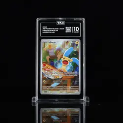 TAG 10 Pokemon TCG - Minun 194/182 - Paradox Rift - Illustration Rare - Gem Mint - Image 1