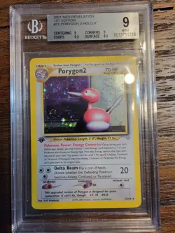 Pokemon Porygon2 Neo Revelation 12/64 1st Edition Holo Beckett 9 BGS w subgrades - Image 1