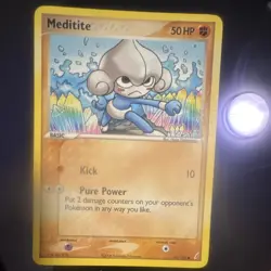 Pokemon Meditite 56/100 EX Crystal Guardians Common Basic HP50 English Card - Image 1
