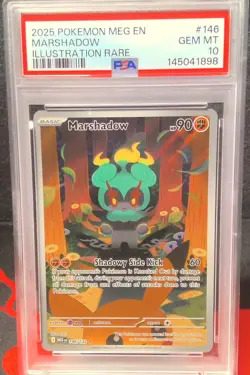 Pokemon 2025 Mega Evolution MArshadow 146/132 Illustration Rare PSA GEM MINT 10 - Image 1