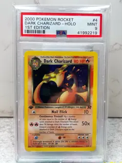 Pokemon TCG Dark Charizard Holo Rare 1st Edition PSA 9 - Image 1