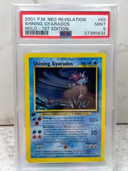Pokemon TCG Shining Gyarados Holo Neo Revelation Card 65/64 Secret Rare - Image 1