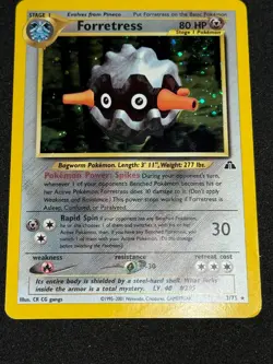 Pokemon Forretress #2/75 Neo Discovery Holo LP - Image 1