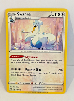 Pokemon Swanna - Rare - 149/189 - 2020 - Darkness Ablaze - Near Mint - Image 1