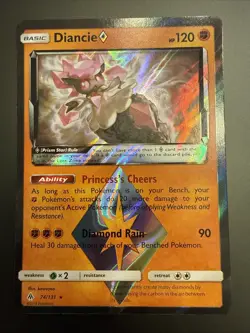 2018 Diancie 74/131 Prism Star Prism Holo Rare Forbidden Light Pokemon TCG LP - Image 1