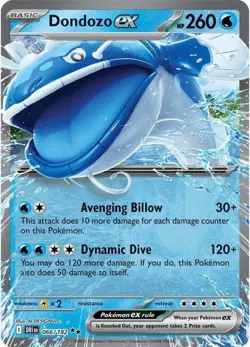 Dondozo ex - 066/182 - Double Rare NM, English Pokemon Destined Rivals - Image 1