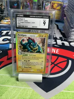 Pokemon CGC 9 English Feraligatr δ 2/101 2006 EX Dragon Frontiers Rare Holo - Image 1