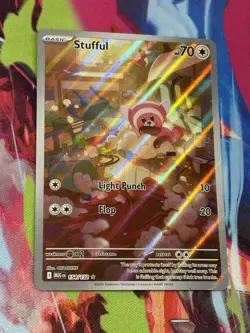 Pokemon Mega Evolution #154/132 Stufful Illustration Rare Full Art Holo - Image 1