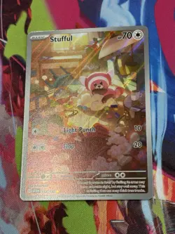 Pokemon Mega Evolution #154/132 Stufful Illustration Rare Full Art Holo - Image 2