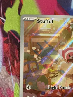 Pokemon Mega Evolution #154/132 Stufful Illustration Rare Full Art Holo - Image 3