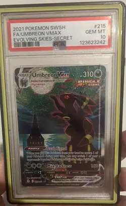 Pokemon PSA 10 2021 Umbreon VMAX Alt Art Secret Rare 215/203 Evolving Skies - Image 2
