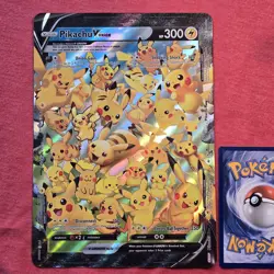 Pokemon Celebrations: Pikachu V Union SWSH139 140 141 142 Jumbo Promo - NM - Image 1