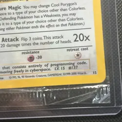 Pokemon - Cool Porygon Holo - Black Star Promo card - SEALED in original plastic - Image 5