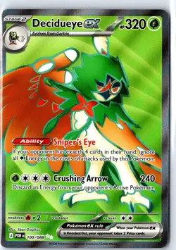 Decidueye ex 100/088 Holo Ultra Rare Perfect Order Pokemon Holo Near Mint - Image 1