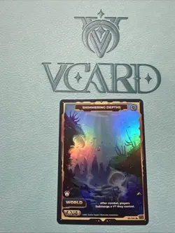 VCard Awakened Worlds - 1st Edition - Shimmering Depths - World card - Holo - Image 1