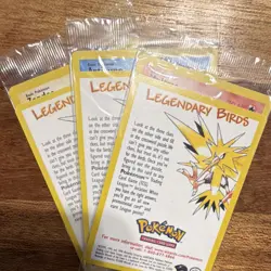 Pokemon TCG Legendary Birds Promo, Articuno, Zapdos, and Moltres, Sealed Packs - Image 1