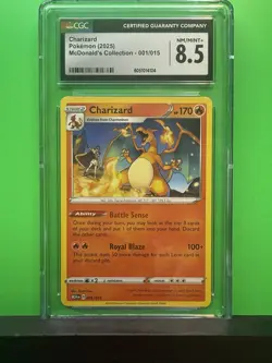 Pokemon TCG 2025 McDonald's Charizard 001/015 CGC 8.5 Holo Promo English - Image 1