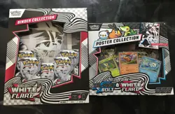 Pokemon White Flare Binder + Black Bolt & White Flare Poster Collection-SEALED - Image 1