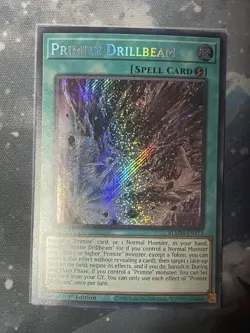Konami Yu-Gi-Oh! Primite Drillbeam Spell Secret Rare Holo BLMM-EN173 1st Edition - Image 1