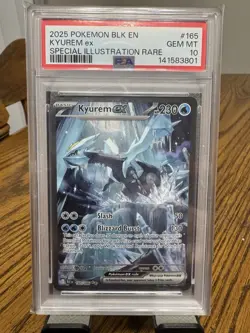 2025 Pokemon Black Bolt Kyurem ex #165 Special Illustration Rare PSA 10 Gem Mint - Image 1