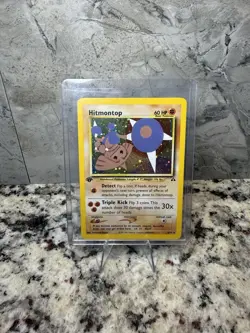 Pokemon TCG Hitmontop Neo Discovery Holo Rare Card 3/75 - Image 1