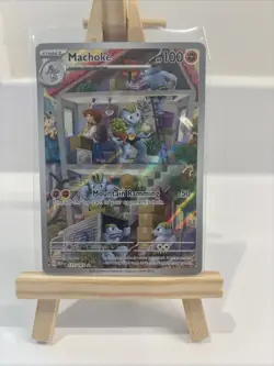 Pokemon TCG Machoke Scarlet & Violet Holo Illustration Card 151 177/165 Rare - Image 1