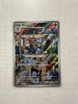 Pokemon TCG Machoke Scarlet Violet 151 Holo Illustration Card 177/165 Mint - Image 1